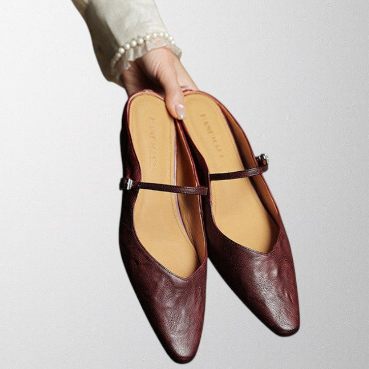 Olivia - Genuine Leather Mules