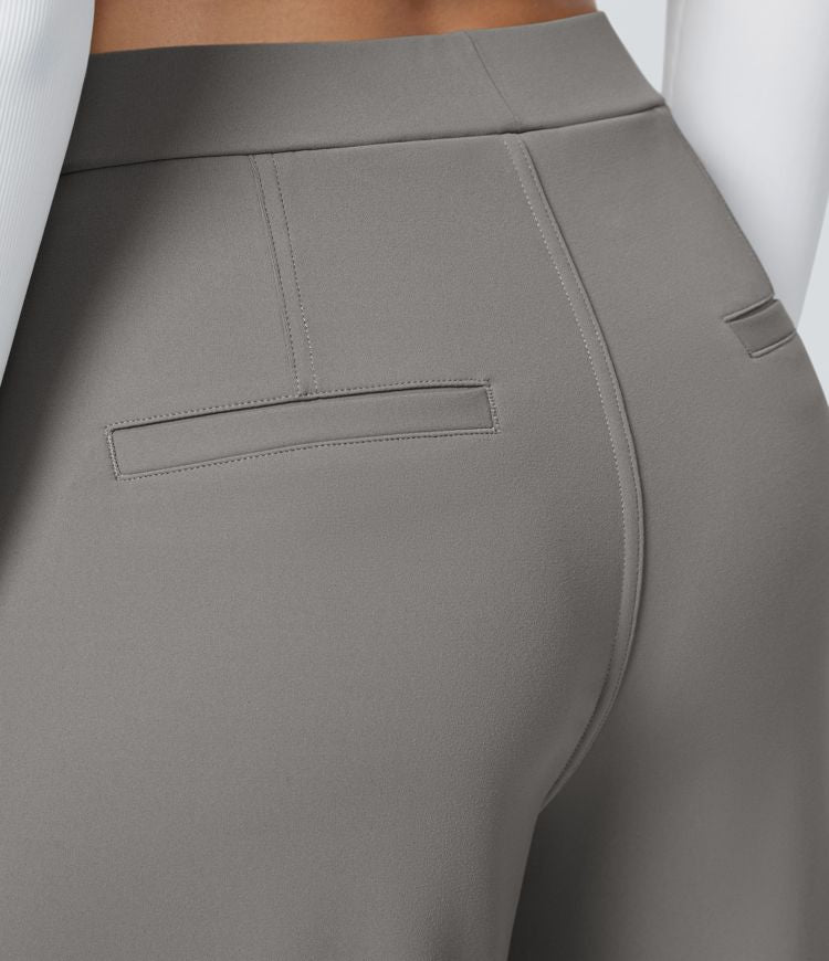ColaTek Air™ Flared Trousers with High Waist and Side Zip Pockets