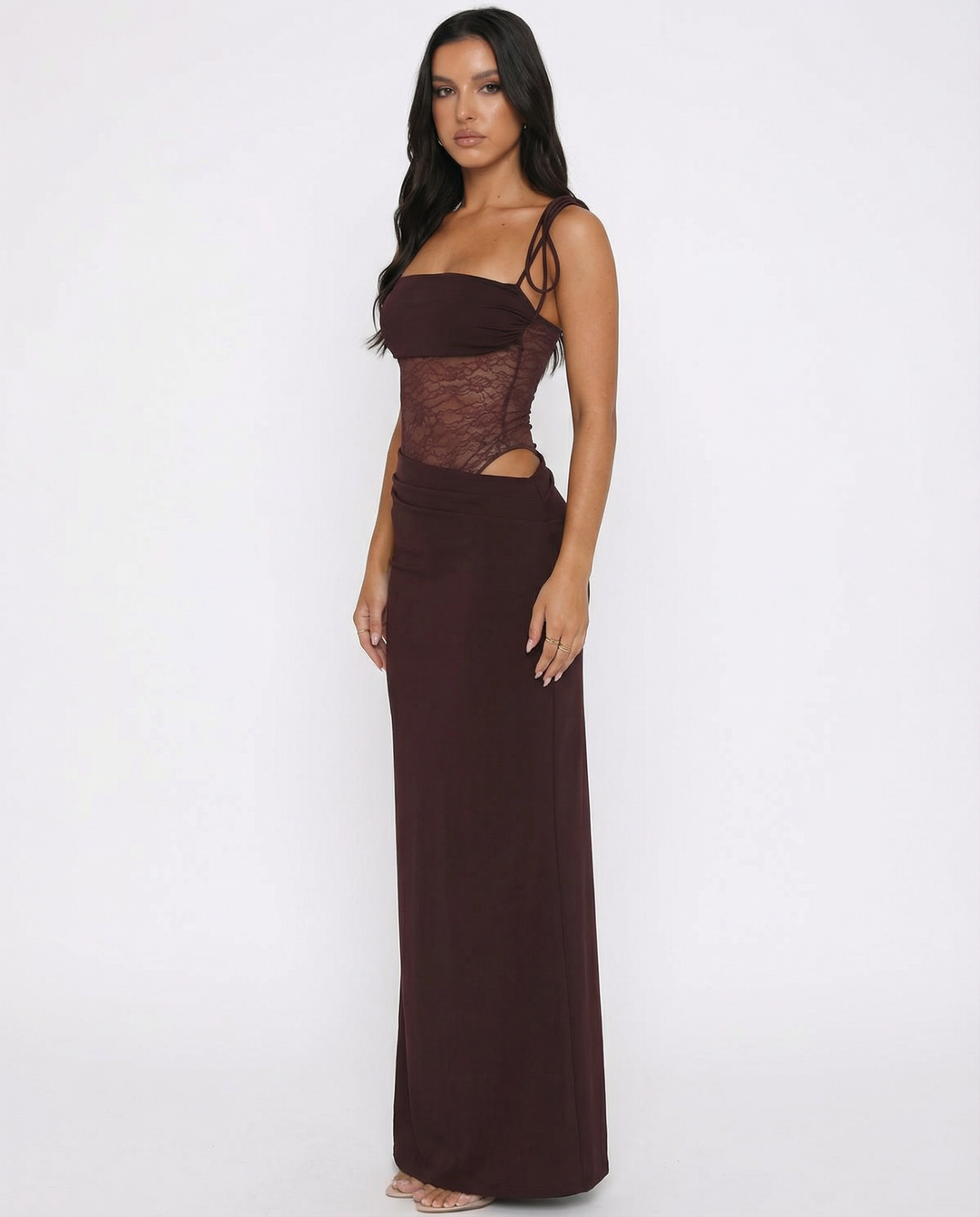 Mabel| Lace Panel Maxi