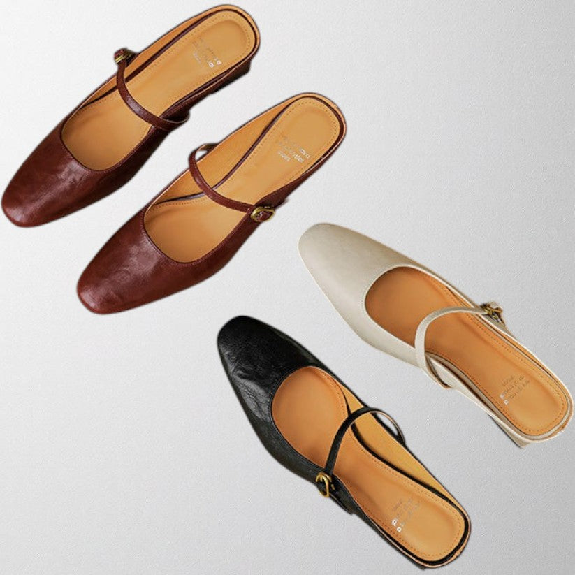 Olivia – Genuine Leather Mules