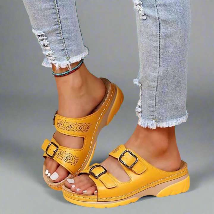 Dorothee | Wedge Sandals with Double Strap – Comfortable and Stylish