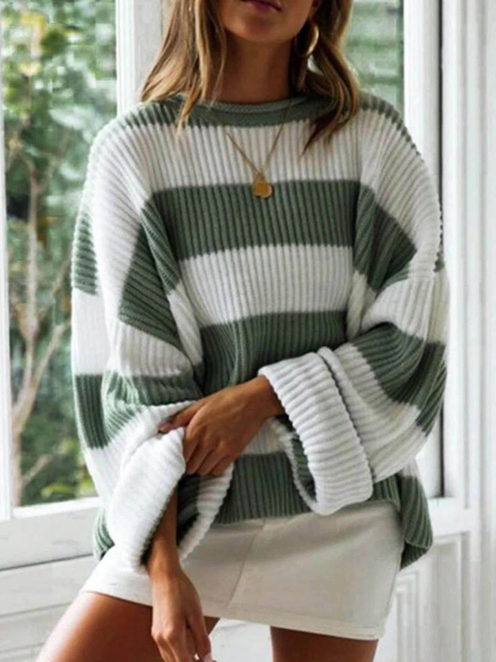 Ornella | Striped Round Neck Jumper