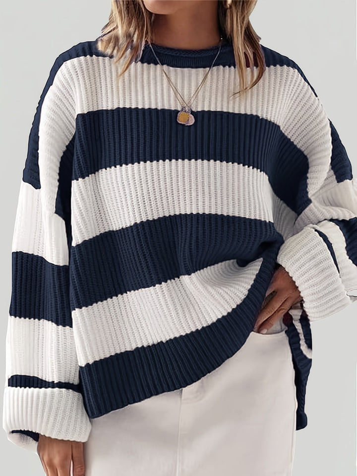 Ornella | Striped Round Neck Jumper