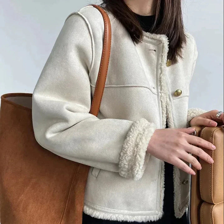 Isabella | Shearling Button Jacket