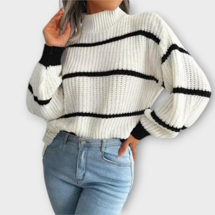Chavala - Striped Turtleneck Jumper