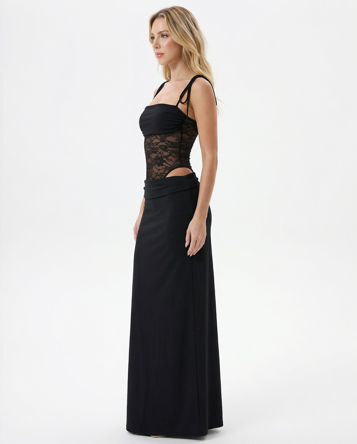 Mabel| Lace Panel Maxi