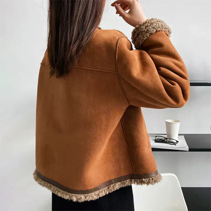 Isabella | Shearling Button Jacket