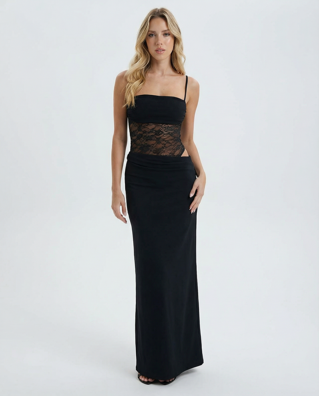 Mabel| Lace Panel Maxi