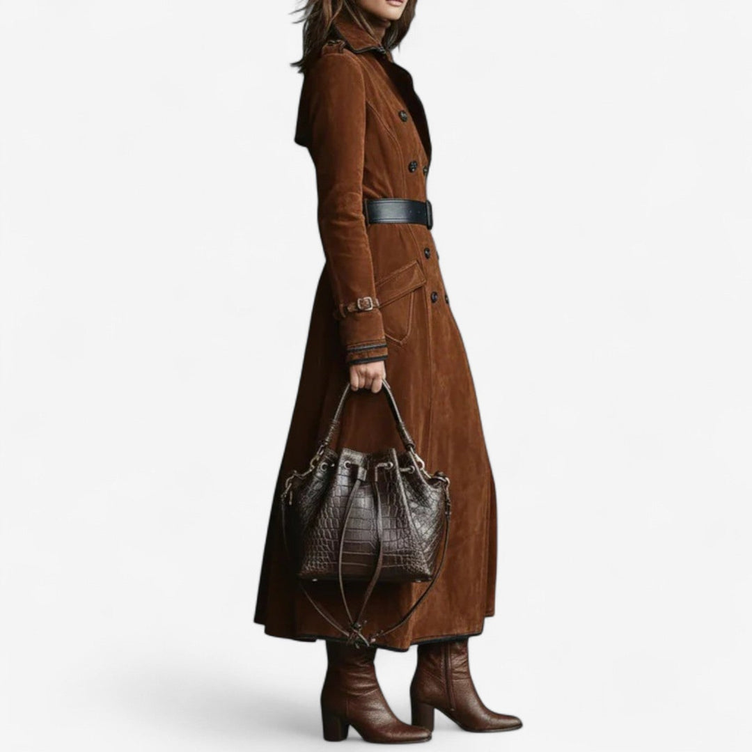 Nathaly | Suede trench coat