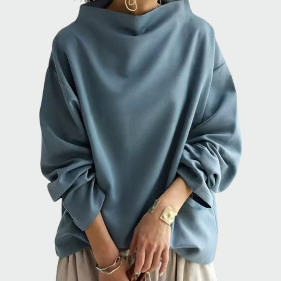 Olivia - High-Neck Casual Top