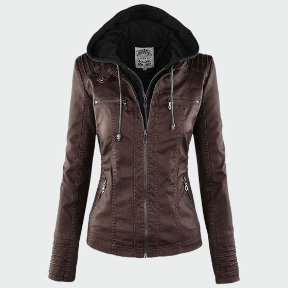 Gia | Leather Biker Jacket