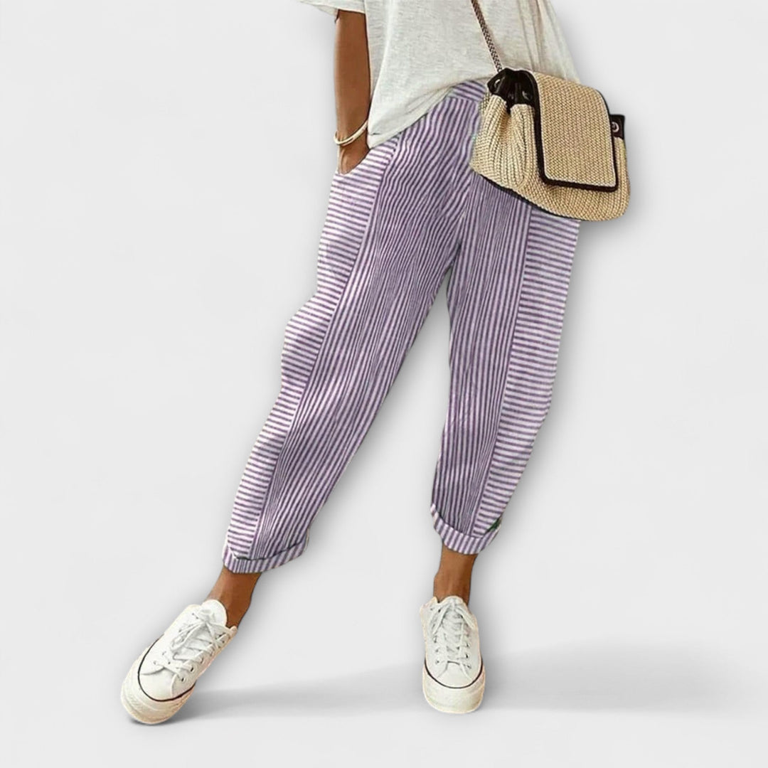 Sanne – Comfortable Striped Pants